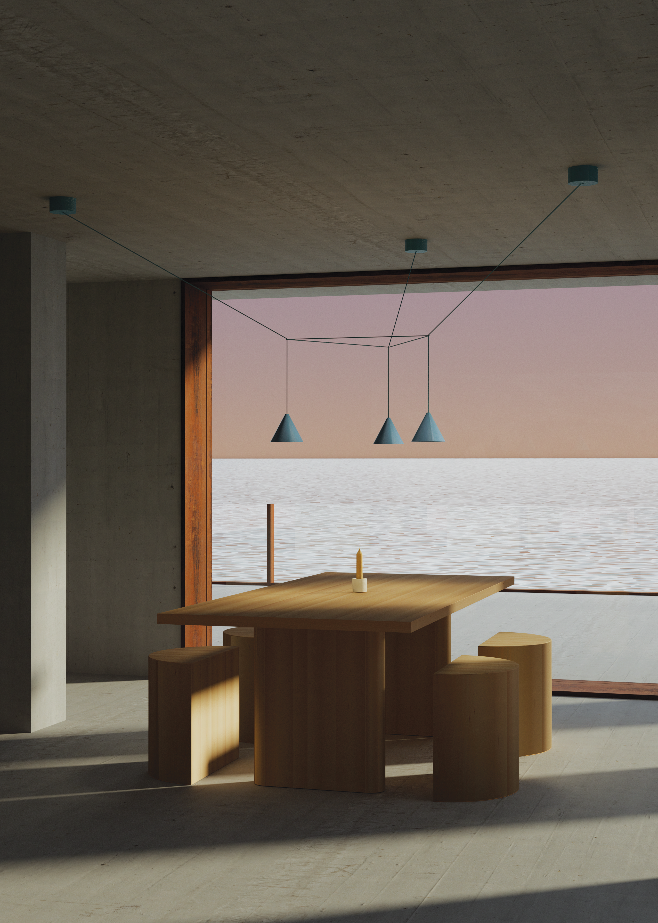 String Lights in new blue finish